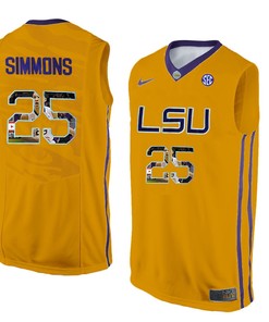 Male LSU Tigers Gold Ben Simmons College Basketball Jersey