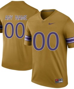 Male LSU Tigers Gridiron Gold College Limited Throwback Football Customized Jersey