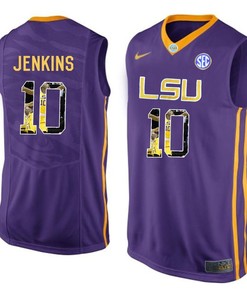 Male LSU Tigers Purple Branden Jenkins College Basketball Jersey