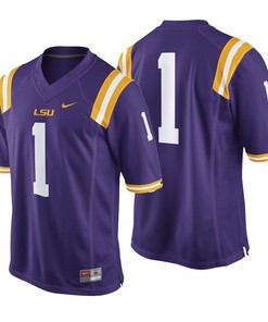 Male LSU Tigers Purple College Football Game Jersey
