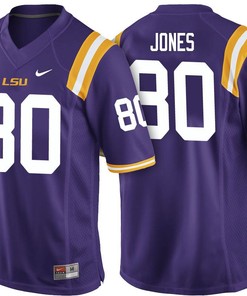 Male LSU Tigers Purple Donnie jones NCAA Football Jersey