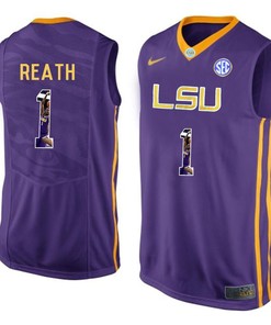 Male LSU Tigers Purple Duop Reath College Basketball Jersey