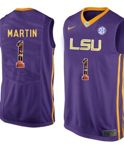 Male LSU Tigers Purple Jarell Martin College Basketball Jersey