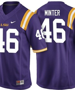 Male LSU Tigers Purple Kevin Minter NCAA Football Jersey