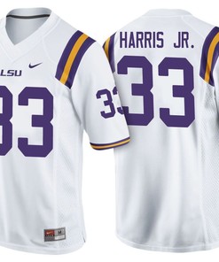 Male LSU Tigers White Todd Harris jr. NCAA Football Jersey