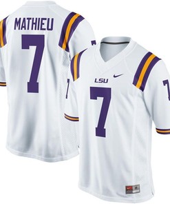 Male LSU Tigers White Tyrann Mathieu Alumni Football Performance Jersey