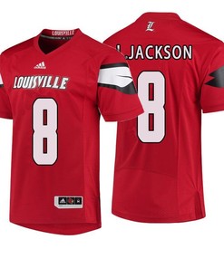 Male Louisville Cardinals Red Lamar Jackson NCAA Football Jersey