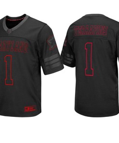 Male Maryland Terrapins Black College Colosseum Blackout Football Jersey