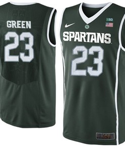 Male Michigan State Spartans Green Draymond Green NCAA Basketball Jersey