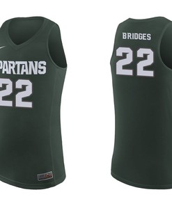 Male Michigan State Spartans Green Miles Bridges College Basketball Jersey