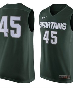 Male Michigan State Spartans Green NCAA Basketball Premier Tank Top Jersey