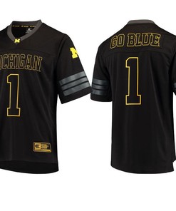 Male Michigan Wolverines Black College Colosseum Blackout Football Jersey