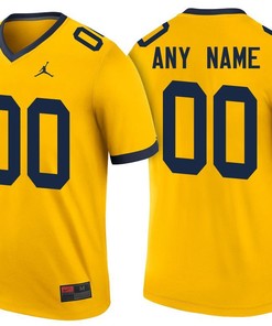 Male Michigan Wolverines Maize Custom College Football Jersey