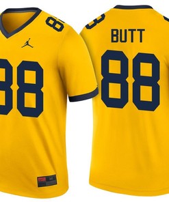 Male Michigan Wolverines Maize Jake Butt NCAA Football Jersey