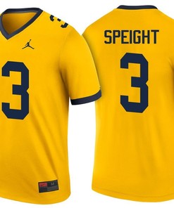Male Michigan Wolverines Maize Wilton Speight NCAA Football Jersey