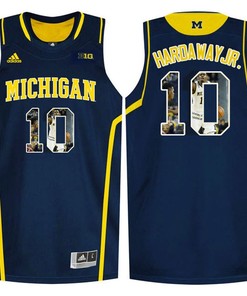 Male Michigan Wolverines Navy Blue Tim Hardaway Jr College Basketball Jersey