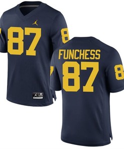 Male Michigan Wolverines Navy Dominique Funchess NCAA Alumni Football Game Jersey