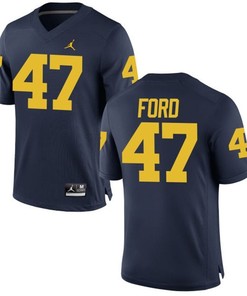 Male Michigan Wolverines Navy Gerald Ford NCAA Alumni Football Game Jersey