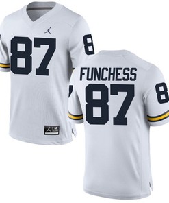 Male Michigan Wolverines White Dominique Funchess NCAA Alumni Football Game Jersey