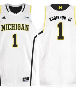 Male Michigan Wolverines White Glenn Robinson III College Basketball Jersey
