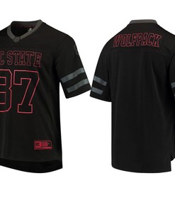 Male NC State Wolfpack Black College Colosseum Blackout Football Jersey