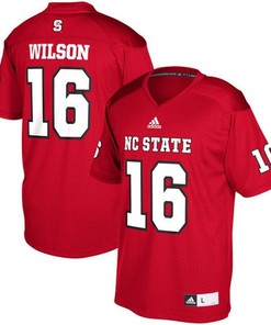 Male NC State Wolfpack Red Russell Wilson NCAA Football Jersey