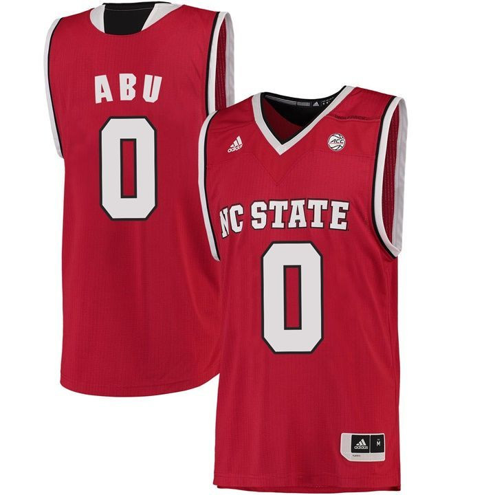 Male North Carolina State Wolfpack Red Abdul-Malik Abu NCAA College Basketball Jersey