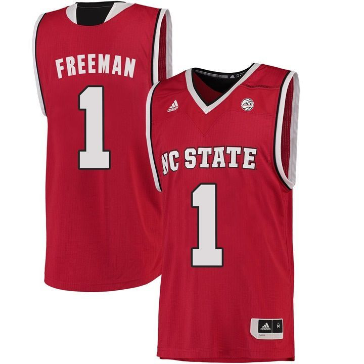 Male North Carolina State Wolfpack Red Lennard Freeman NCAA College Basketball Jersey