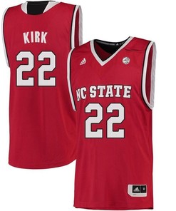 Male North Carolina State Wolfpack Red Shaun Kirk NCAA College Basketball Jersey