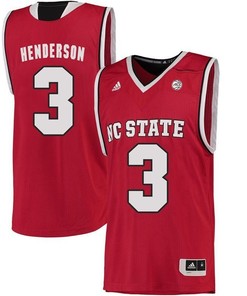 Male North Carolina State Wolfpack Red Terry Henderson NCAA College Basketball Jersey