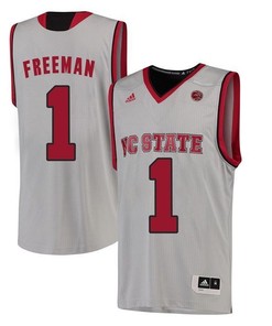 Male North Carolina State Wolfpack White Lennard Freeman NCAA College Basketball Jersey