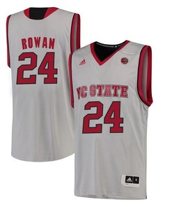 Male North Carolina State Wolfpack White Maverick Rowan NCAA College Basketball Jersey