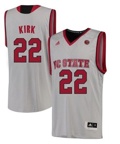 Male North Carolina State Wolfpack White Shaun Kirk NCAA College Basketball Jersey