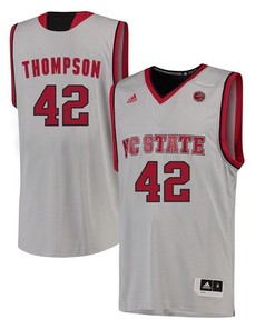 Male North Carolina State Wolfpack White Tucker Thompson NCAA College Basketball Jersey