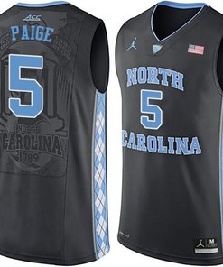 Male North Carolina Tar Heels Black Marcus Paige College Basketball Jersey