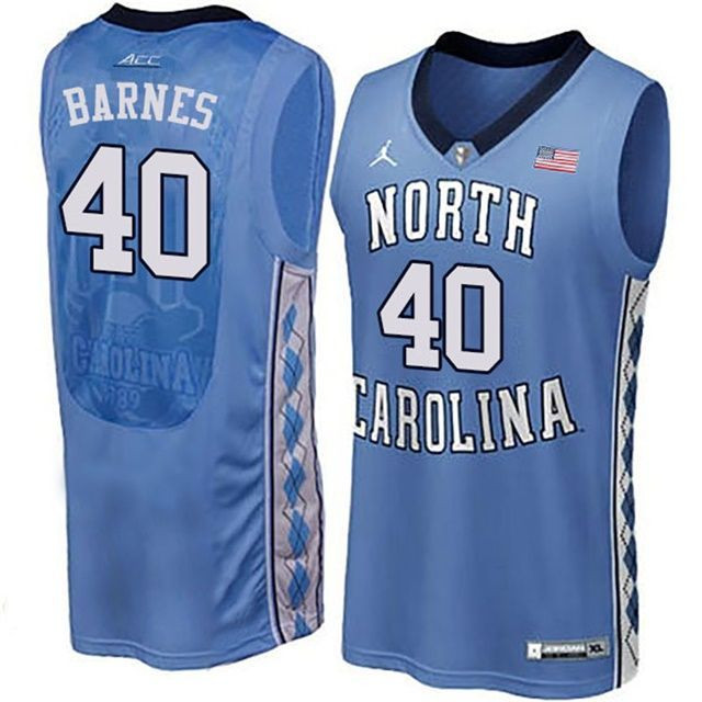 Male North Carolina Tar Heels Blue Harrison Barnes College Basketball Jersey