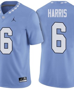 Male North Carolina Tar Heels Carolina Blue Brandon Harris NCAA Football Jersey