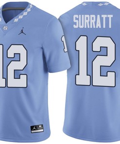 Male North Carolina Tar Heels Carolina Blue Chazz Surratt NCAA Football Jersey