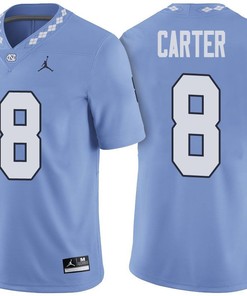 Male North Carolina Tar Heels Carolina Blue Michael Carter NCAA Football Jersey