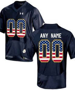Male Notre Dame Fighting Irish Navy Blue Custom College Football Limited Jersey