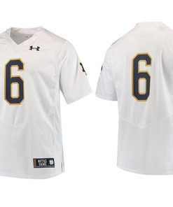 Male Notre Dame Fighting Irish White College Football Performance Jersey