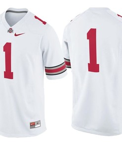 Male Ohio State Buckeyes White College Football Game Performance Jersey