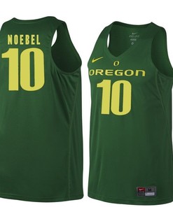 Male Oregon Ducks Dark Green Charlie Noebel NCAA Basketball Jersey