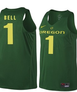 Male Oregon Ducks Dark Green Jordan Bell NCAA Basketball Jersey