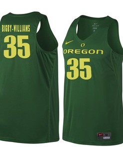Male Oregon Ducks Dark Green Kavell Bigby-Williams NCAA Basketball Jersey
