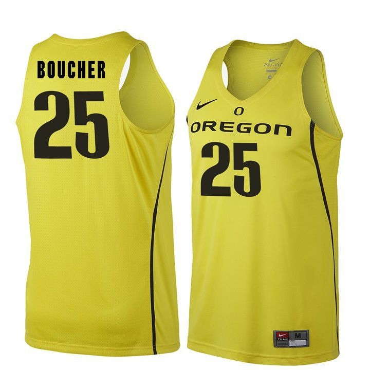 Male Oregon Ducks Gold Chris Boucher NCAA Basketball Jersey
