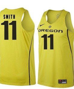 Male Oregon Ducks Gold Keith Smith NCAA Basketball Jersey