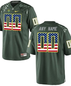 Male Oregon Ducks Green Custom College Football Limited Jersey