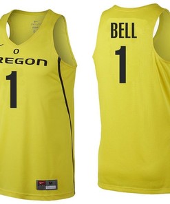 Male Oregon Ducks Yellow Jordan Bell NCAA College Basketball Jersey