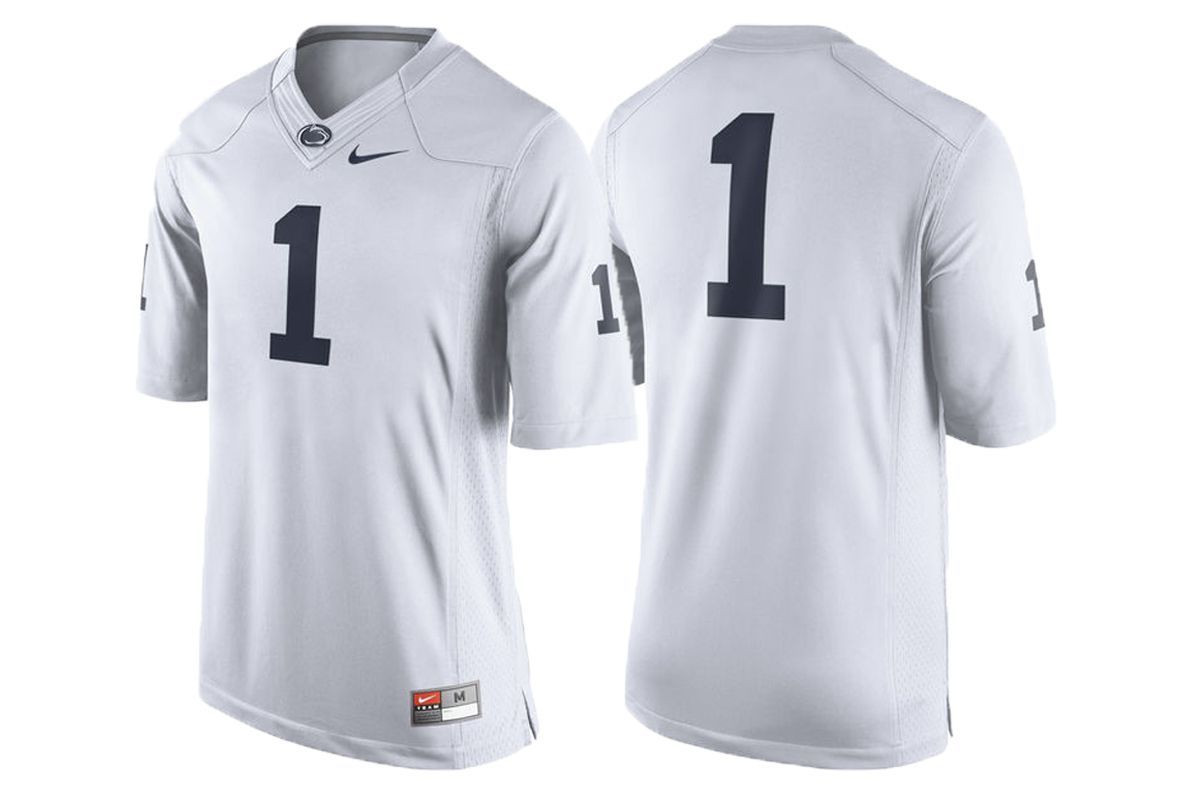 Male Penn State Nittany Lions White College Football Game Performance Jersey